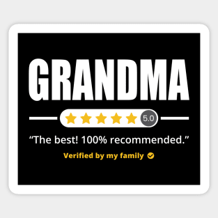 Five Stars Grandma Sticker
